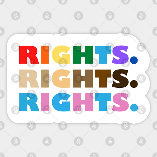 Pride Rights BLM Rights Sticker by KellyCollDesigns